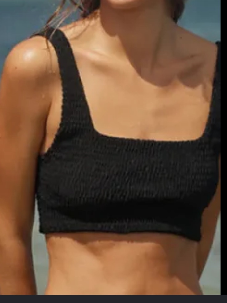 Free People X Aila Blue Pixie Bikini Top In Black | Nwt